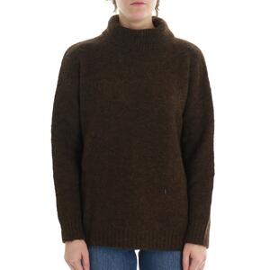 MAGLIA COLLO ALTO MARRONE